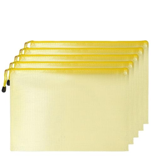 ordner Organizer-Ordner, PVC-Beutel, Papieraufbewahrung, Büro-Organisatoren, Dokument, Schreibwaren, Aufbewahrungsordner, Dateiordner, Reißverschluss-Datei büro ordner(Yellow) von JUNCHENG1008