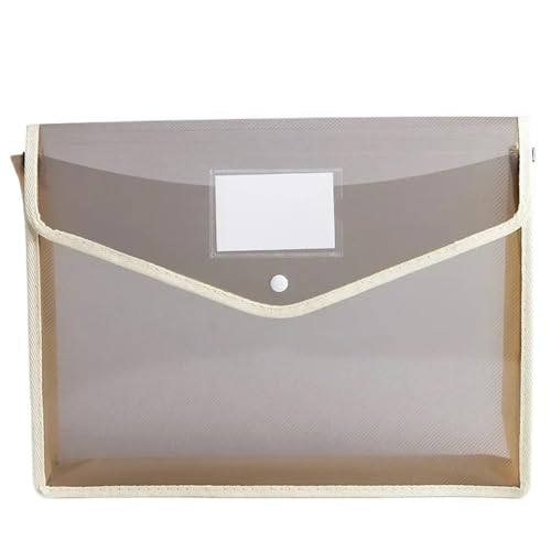 ordner PVC-Tasche mit großer Kapazität, wasserdichte Dokumententasche, A4-Aktenordner, Datei-Organizer, Umschlagordner, Schule, Bürobedarf, Organisatoren büro ordner(Grigio) von JUNCHENG1008