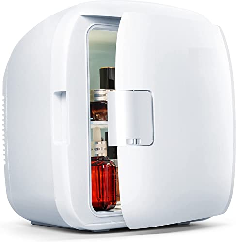 JUNG ASTRA Mini Kühlschrank Glastür 9 L weiss, Minikühlschrank leise, Kühlschrank klein mit Kühl- und Heizfunktion, 2 Anschlüsse (Zigarettenanzünder & Steckdose) von JUNG