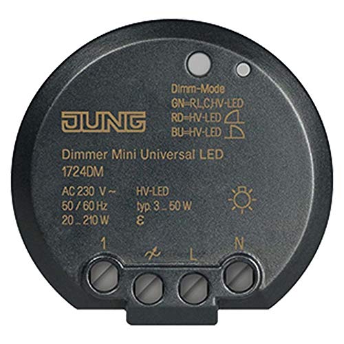 Jung Dimmer Mini Universal 1724 DM LED Phas.an/abschnit Dimmer 4011377158733 Jung Dimmer Mini Universal 1724 DM LED Phas.an/abschnit Dimmer 4011377158733 von JUNG