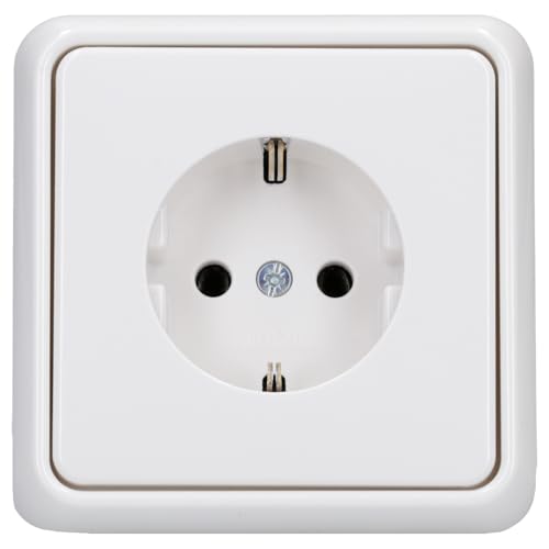 Jung Serie CD Komplett-Set Alpinweiß: CD1520WW SCHUKO Steckdose + CD581WW Rahmen 1fach Jung Serie CD Komplett-Set Alpinweiß: CD1520WW SCHUKO Steckdose + CD581WW Rahmen 1fach von JUNG