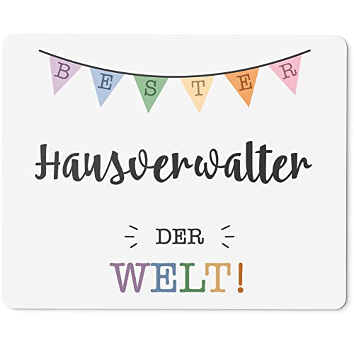 JUNIWORDS Mauspad Mousepad, Bester Hausverwalter der Welt (5702969) von JUNIWORDS