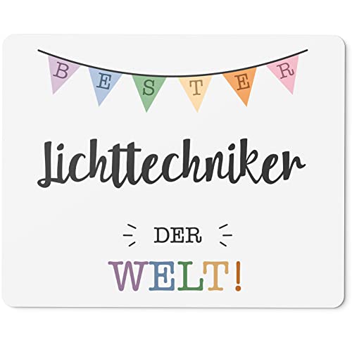 JUNIWORDS Mauspad Mousepad, Bester Lichttechniker der Welt (5709306) von JUNIWORDS