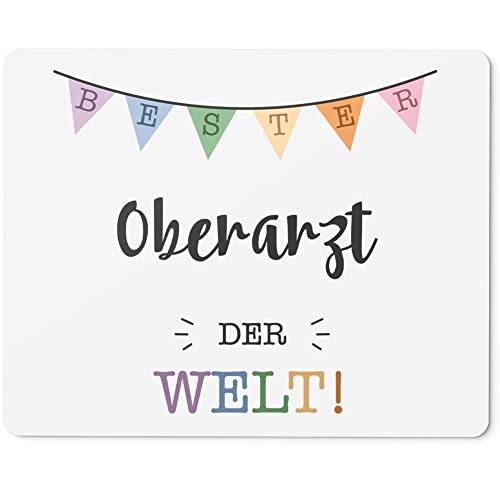 JUNIWORDS Mauspad Mousepad, Bester Oberarzt der Welt (5712860) von JUNIWORDS