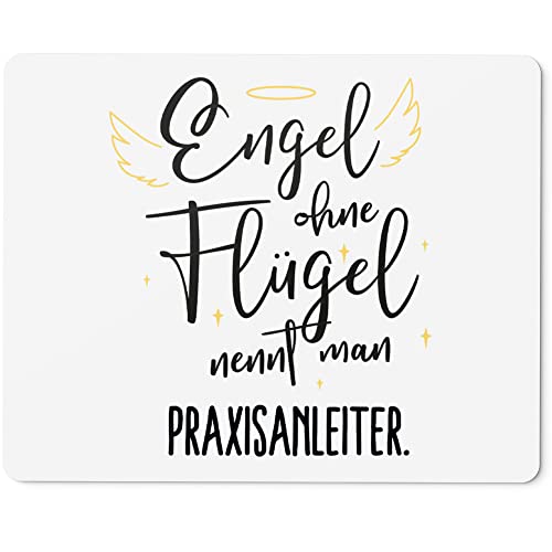 JUNIWORDS Mauspad Mousepad, Engel ohne Flügel nennt Man Praxisanleiter (5178540) von JUNIWORDS