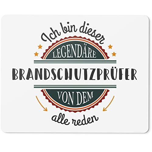 JUNIWORDS Mauspad Mousepad, Ich Bin Dieser legendäre Brandschutzprüfer, von dem alle reden (5042439) von JUNIWORDS