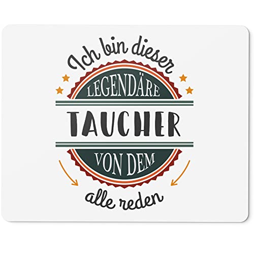 JUNIWORDS Mauspad Mousepad, Ich Bin Dieser legendäre Taucher, von dem alle reden (5070643) von JUNIWORDS