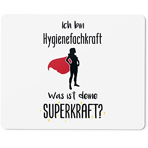 JUNIWORDS Mauspad Mousepad, Ich Bin Hygienefachkraft. was ist Deine Superkraft? (5933224) von JUNIWORDS