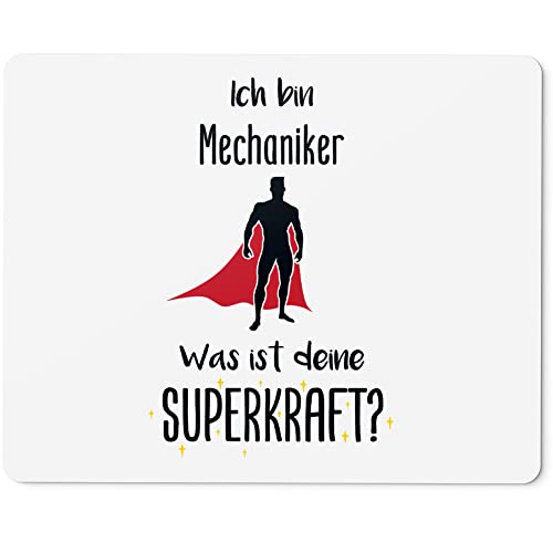 JUNIWORDS Mauspad Mousepad, Ich Bin Mechaniker. was ist Deine Superkraft? (5939742) von JUNIWORDS