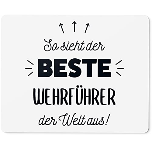 JUNIWORDS Mauspad Mousepad, So Sieht der Beste Wehrführer der Welt aus! (5878250) von JUNIWORDS