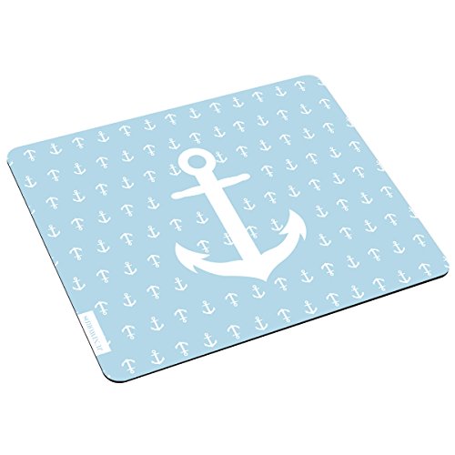 JUNIWORDS Mousepad Mauspad mit Motiv, Anker hellblau JUNIWORDS Mousepad Mauspad mit Motiv, Anker hellblau von JUNIWORDS