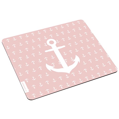 JUNIWORDS Mousepad Mauspad mit Motiv, Anker rose von JUNIWORDS