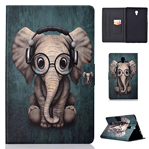 Samsung Galaxy Tab A 10.5 Hülle - PU Leder Soft TPU Slim Cover mit Auto Wake/Sleep Funktion für Samsung Galaxy Tab A SM-T590 / SM-T595 10.5 Zoll 2018-elephant von JUNJIU