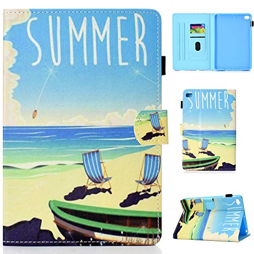 iPad Mini Hülle 7,9 Zoll Cute Patterns Multiple Angles Stand Schutzhülle mit Auto Sleep Wake für iPad Mini 5/4/3/2/1-Beach 2 von JUNJIU