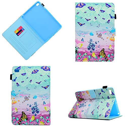 iPad Mini Hülle 7,9 Zoll Cute Patterns Multiple Angles Stand Schutzhülle mit Auto Sleep Wake für iPad Mini 5/4/3/2/1-Colorful Butterfly von JUNJIU