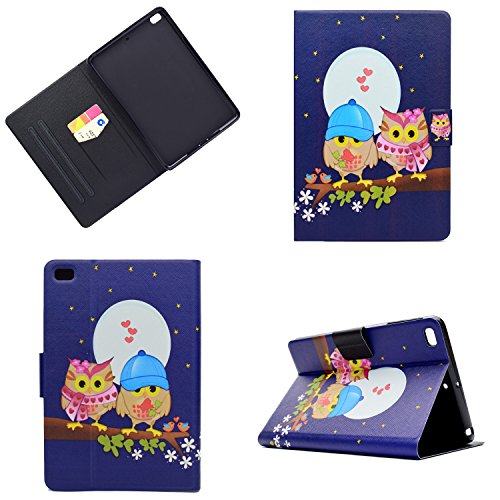 iPad Mini Hülle 7,9 Zoll Cute Patterns Multiple Angles Stand Schutzhülle mit Auto Sleep Wake für iPad Mini 5/4/3/2/1-Couple owl von JUNJIU