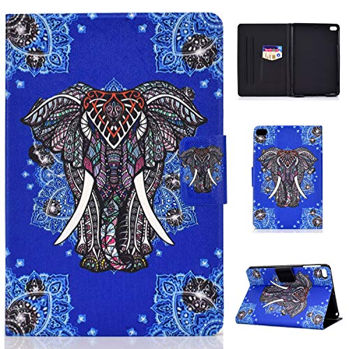 iPad Mini Hülle 7,9 Zoll Cute Patterns Multiple Angles Stand Schutzhülle mit Auto Sleep Wake für iPad Mini 5/4/3/2/1-Ethnic Elephant von JUNJIU