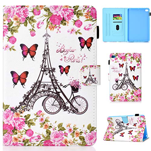 iPad Mini Hülle 7,9 Zoll Cute Patterns Multiple Angles Stand Schutzhülle mit Auto Sleep Wake für iPad Mini 5/4/3/2/1-Flower Tower von JUNJIU