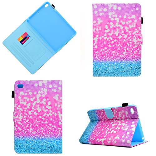 iPad Mini Hülle 7,9 Zoll Cute Patterns Multiple Angles Stand Schutzhülle mit Auto Sleep Wake für iPad Mini 5/4/3/2/1-Rainbow Quicksand von JUNJIU