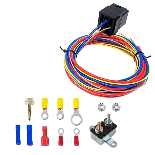 Automobile Electric Lüfter Kraftstoffpumpe Kabelbaum Und Relais 12V 30A Relays Crimpanminals Hardware von JUNNASALIKER