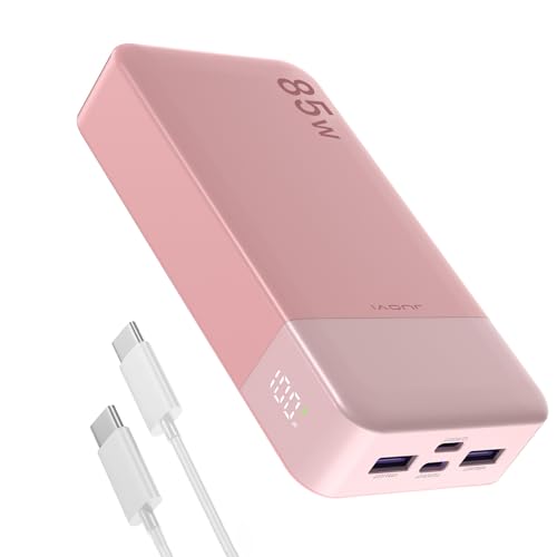 JUOVI Tragbare Powerbank (Rosa, 85W) von JUOVI