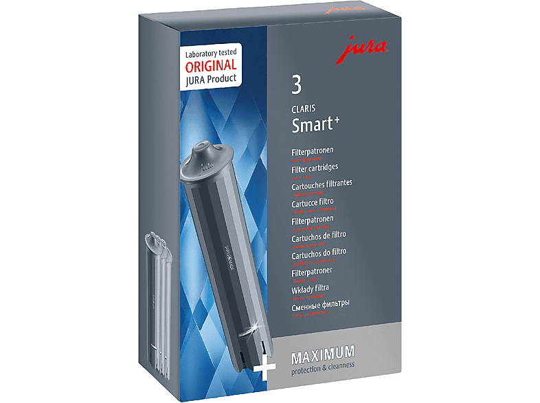 JURA 24233 CLARIS Smart+ 3er Set Filterpatrone Grau JURA 24233 CLARIS Smart+ 3er Set Filterpatrone Grau von JURA