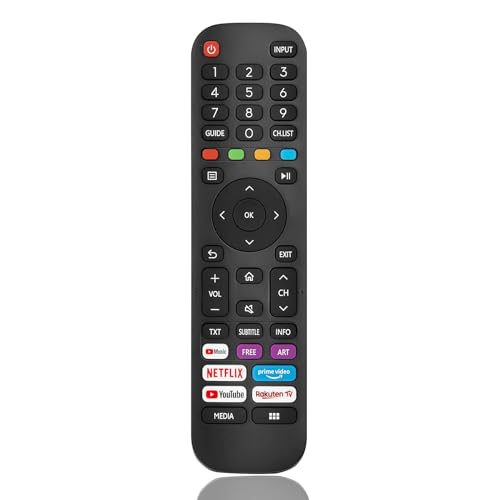 EN2G30H Fernbedienung Ersatz fit für Hisense VIDAA TV, Keine Einrichtung erforderlich Hisense TV Fernbedienung mit Netflix YouTube Prime Video, Rakuten Tasten, Ersatz für 43A7300F 50A7340F EN2G30H Fernbedienung Ersatz fit für Hisense VIDAA TV, Keine Einrichtung erforderlich Hisense TV Fernbedienung mit Netflix YouTube Prime Video, Rakuten Tasten, Ersatz für 43A7300F 50A7340F von JUSFURLIFE