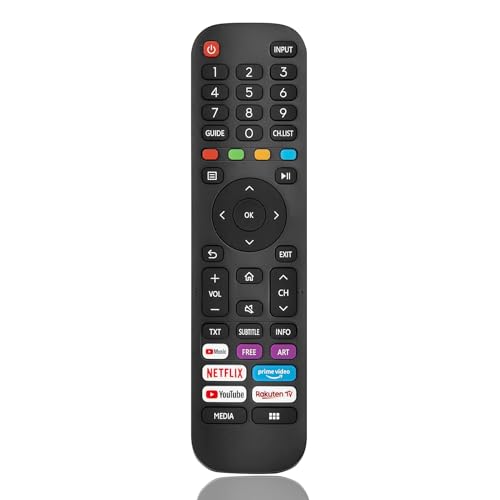 EN2G30H Fernbedienung Ersatz fit für Hisense VIDAA TV, Keine Einrichtung erforderlich Hisense TV Fernbedienung mit Netflix YouTube Prime Video, Rakuten Tasten, Ersatz für 43A7300F 50A7340F von JUSFURLIFE