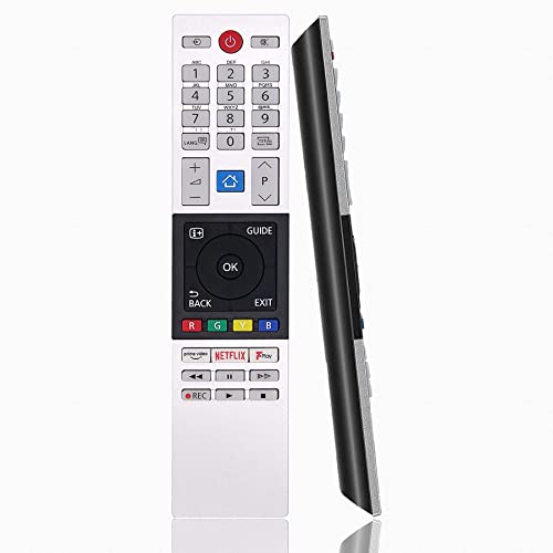 JUSFURLIFE CT-8543 Fernbedienung Ersatz fit für Toshiba FHD UHD XUHD Smart TVs, Keine Einrichtung erforderlich Toshiba TV Fernbedienung mit Netflix FPlay Tasten, Ersatz für CT-8543 CT8543 CT-8541 … von JUSFURLIFE