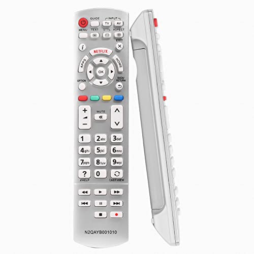 JUSFURLIFE N2QAYB001010 Fernbedienung Ersatz passend für Panasonic Plasma Viera OLED LED LCD Smart TVs, Keine Einrichtung erforderlich Panasonic TV Fernbedienung mit Netflix Taste JUSFURLIFE N2QAYB001010 Fernbedienung Ersatz passend für Panasonic Plasma Viera OLED LED LCD Smart TVs, Keine Einrichtung erforderlich Panasonic TV Fernbedienung mit Netflix Taste von JUSFURLIFE