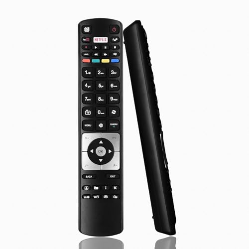 RC5118 Fernbedienung Ersatz fit für Telefunken/Digihome/Alba/Polaroid/FINLUX/Bush/Hitachi TV, Keine Einrichtung erforderlich Telefunken TV Fernbedienung mit Netflix YouTube Tasten von JUSFURLIFE