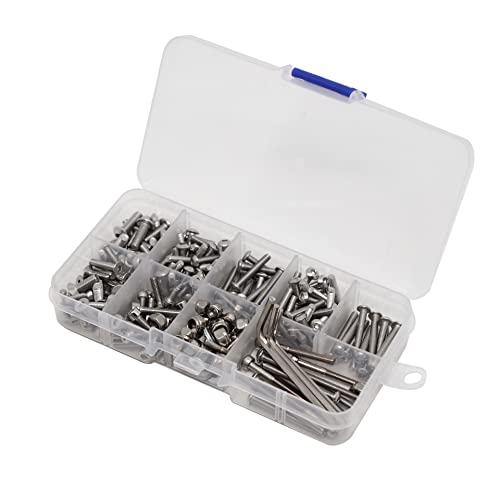 Edelstahl Mutter Schraube M2.5 M3 M4 RC Schraubkasten Reparatursatz RC Upgrade Teile für TRAXXAS 1/10 Slash 2WD RTR/Pro RC Auto von JUSHIDE