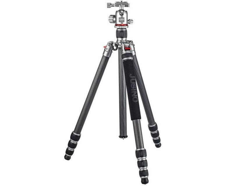 JUSINO Leichtes Karbon Tripod/Monopod JUSINO TK-254C mit Kugelkopf FGS-30 Dreibeinstativ von JUSINO