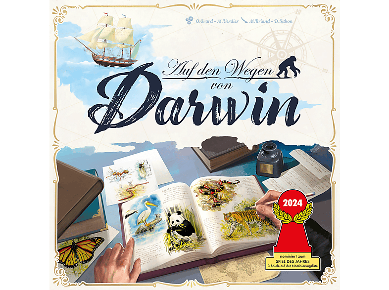 JUST ENTERTAINMENT Auf den Wegen von Darwin Brettspiel Mehrfarbig von JUST ENTERTAINMENT