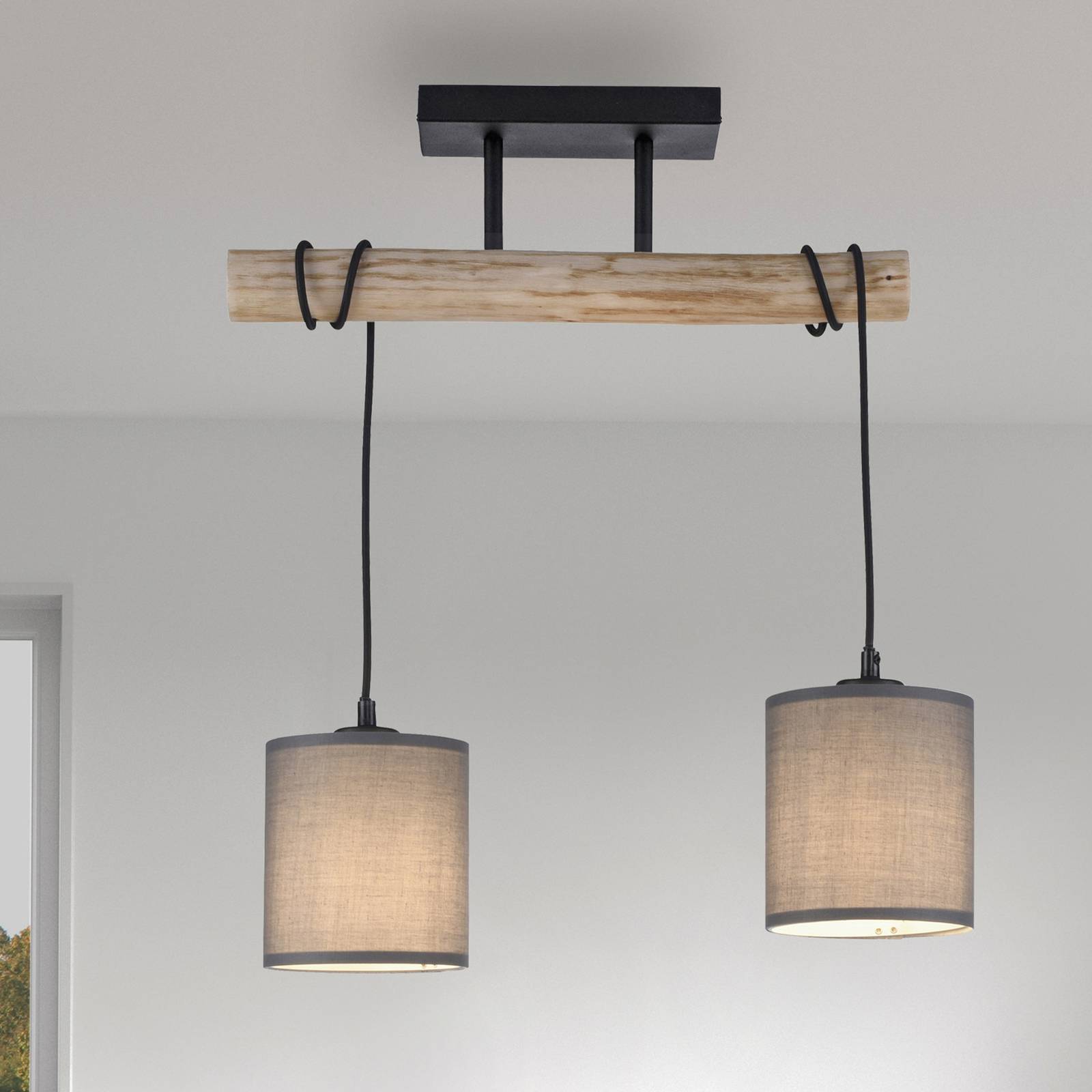 Deckenlampe Green Tribu, Papierschirme zweiflammig Deckenlampe Green Tribu, Papierschirme zweiflammig von JUST LIGHT.