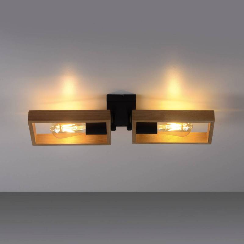 Deckenleuchte Frame aus Holz, zweiflammig von JUST LIGHT.
