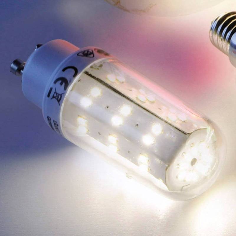 GU10 4W LED-Lampe in Röhrenform klar mit 69 LEDs von JUST LIGHT.