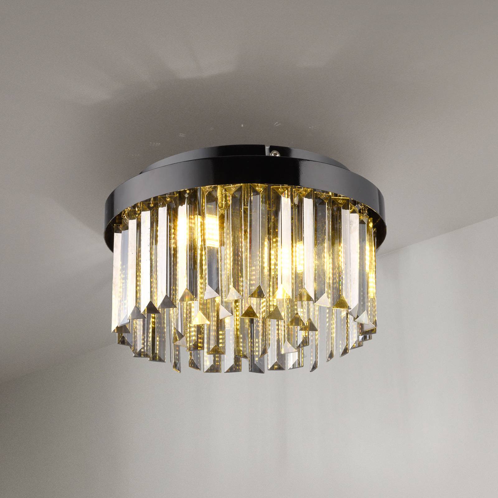 JUST LIGHT. Deckenlampe Kulunka, Kristallglas, schwarz JUST LIGHT. Deckenlampe Kulunka, Kristallglas, schwarz von JUST LIGHT.