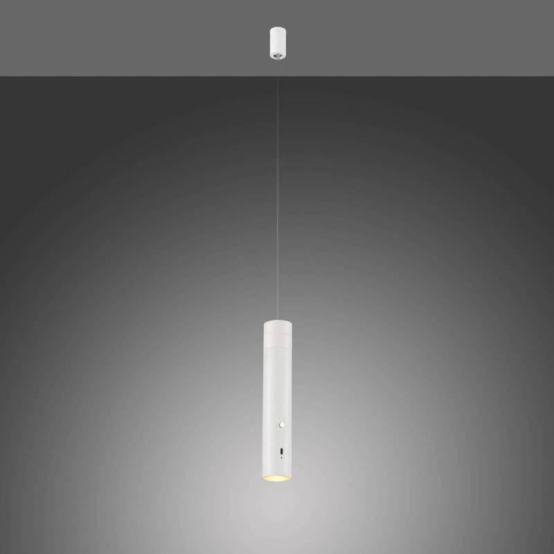 JUST LIGHT. LED-Akku-Hängeleuchte Attach, weiß, Eisen von JUST LIGHT.