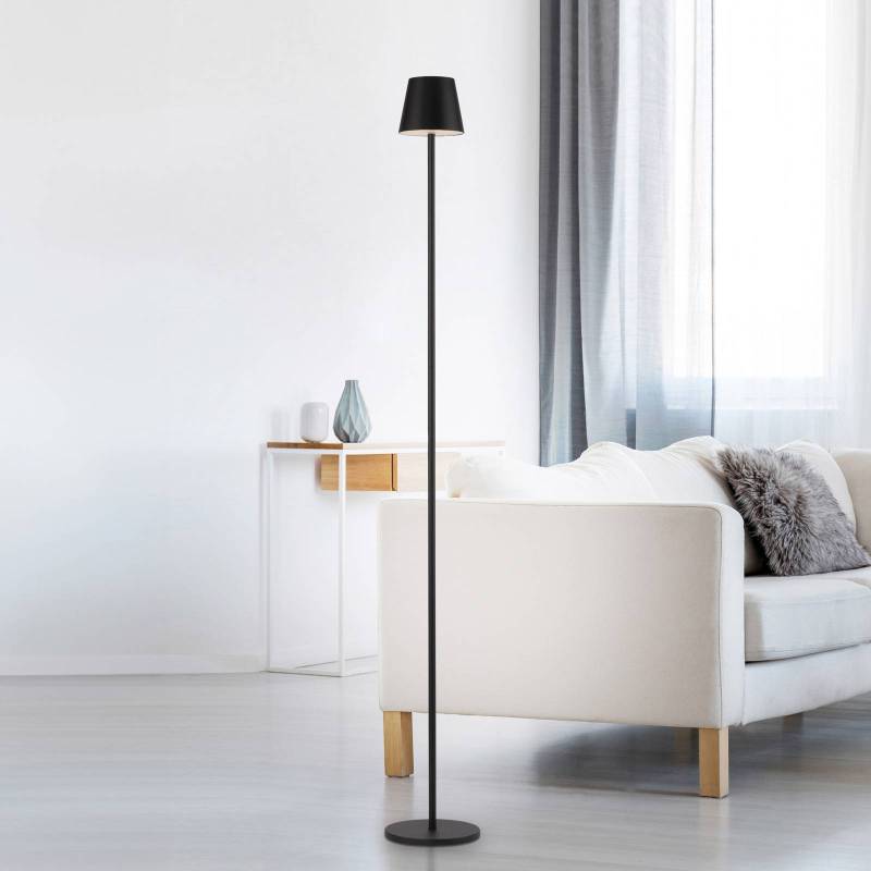 JUST LIGHT. LED-Akku-Stehleuchte Euria, schwarz, Eisen, IP54 von JUST LIGHT.
