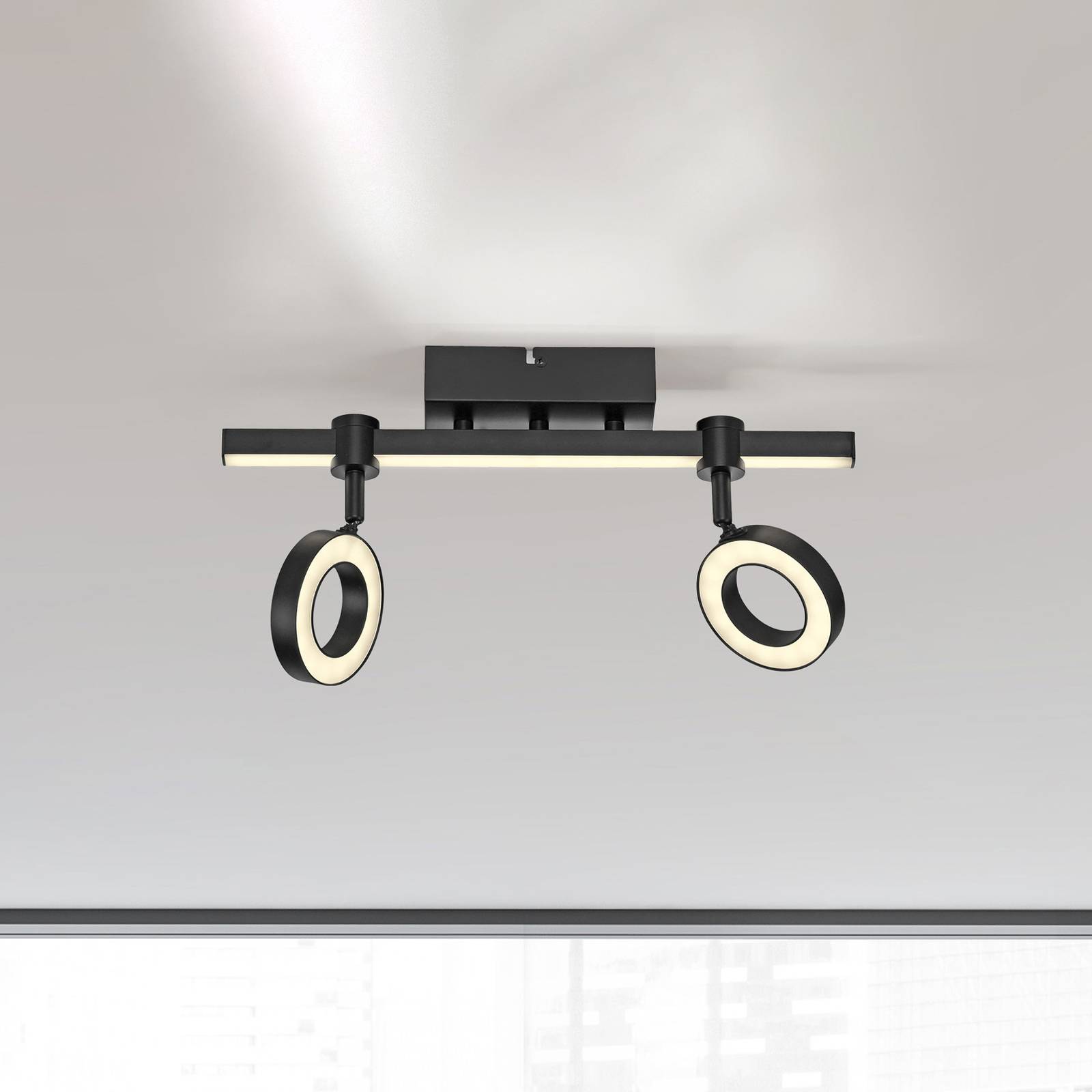 JUST LIGHT. LED-Deckenlampe LOLAsmart Bileda, 2-fl., schwarz JUST LIGHT. LED-Deckenlampe LOLAsmart Bileda, 2-fl., schwarz von JUST LIGHT.