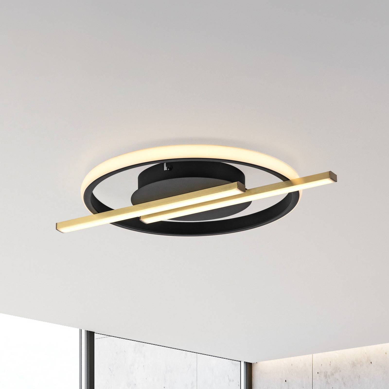 JUST LIGHT. LED-Deckenleuchte Korsa, messingfarben, dimmbar JUST LIGHT. LED-Deckenleuchte Korsa, messingfarben, dimmbar von JUST LIGHT.