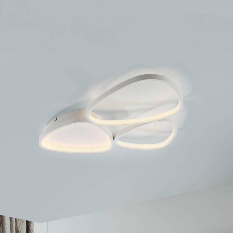 JUST LIGHT. LED-Deckenleuchte Pebbles, weiß, dimmbar von JUST LIGHT.