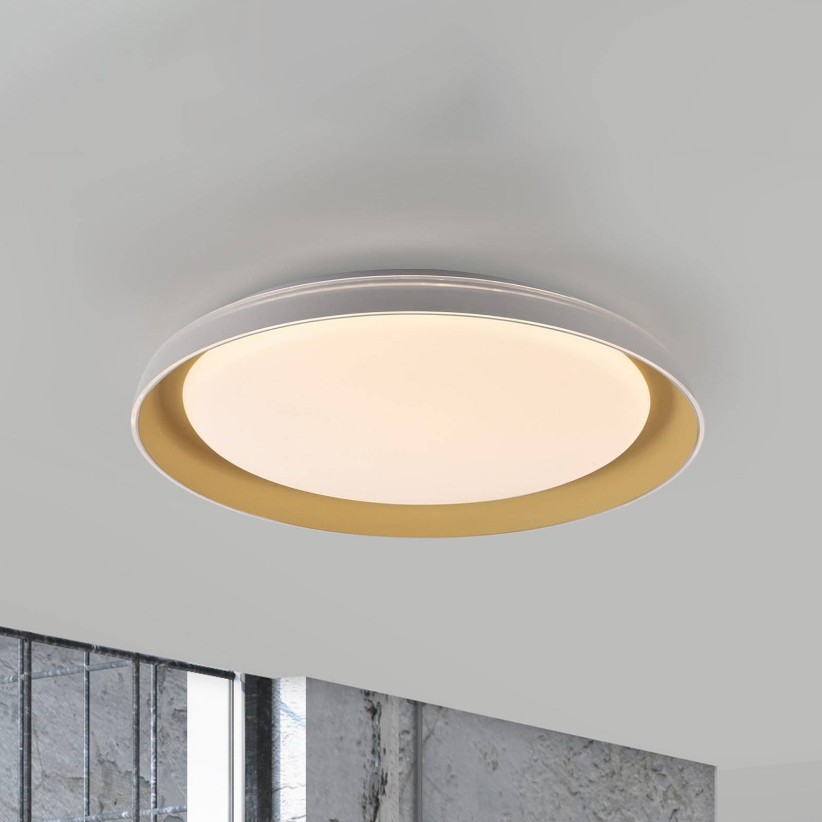 JUST LIGHT. LED-Deckenleuchte Sati, Kunststoff, weiß/messing JUST LIGHT. LED-Deckenleuchte Sati, Kunststoff, weiß/messing von JUST LIGHT.