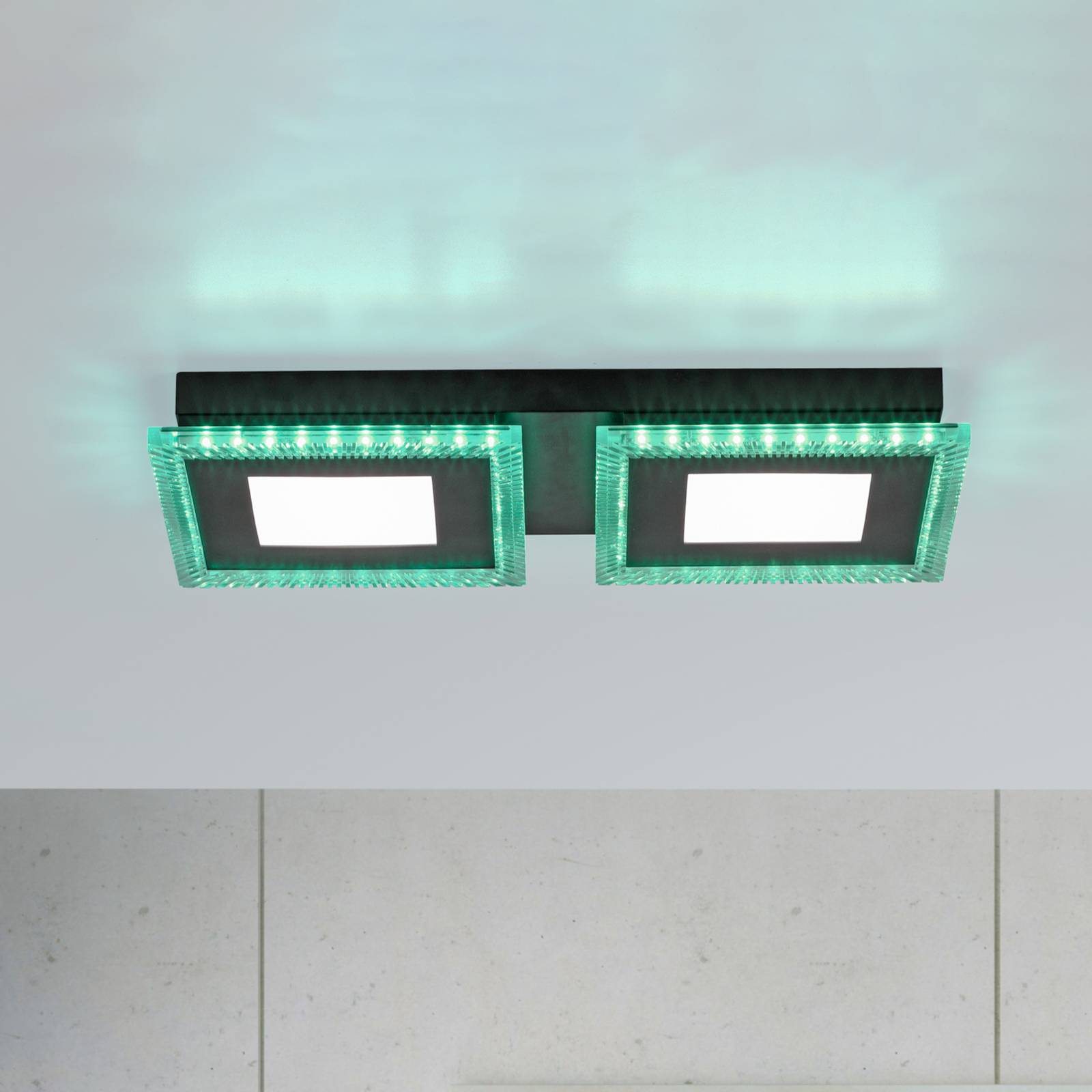 LED-Deckenlampe Acri CCT RGB Fernbedienung 44x20cm LED-Deckenlampe Acri CCT RGB Fernbedienung 44x20cm von JUST LIGHT.