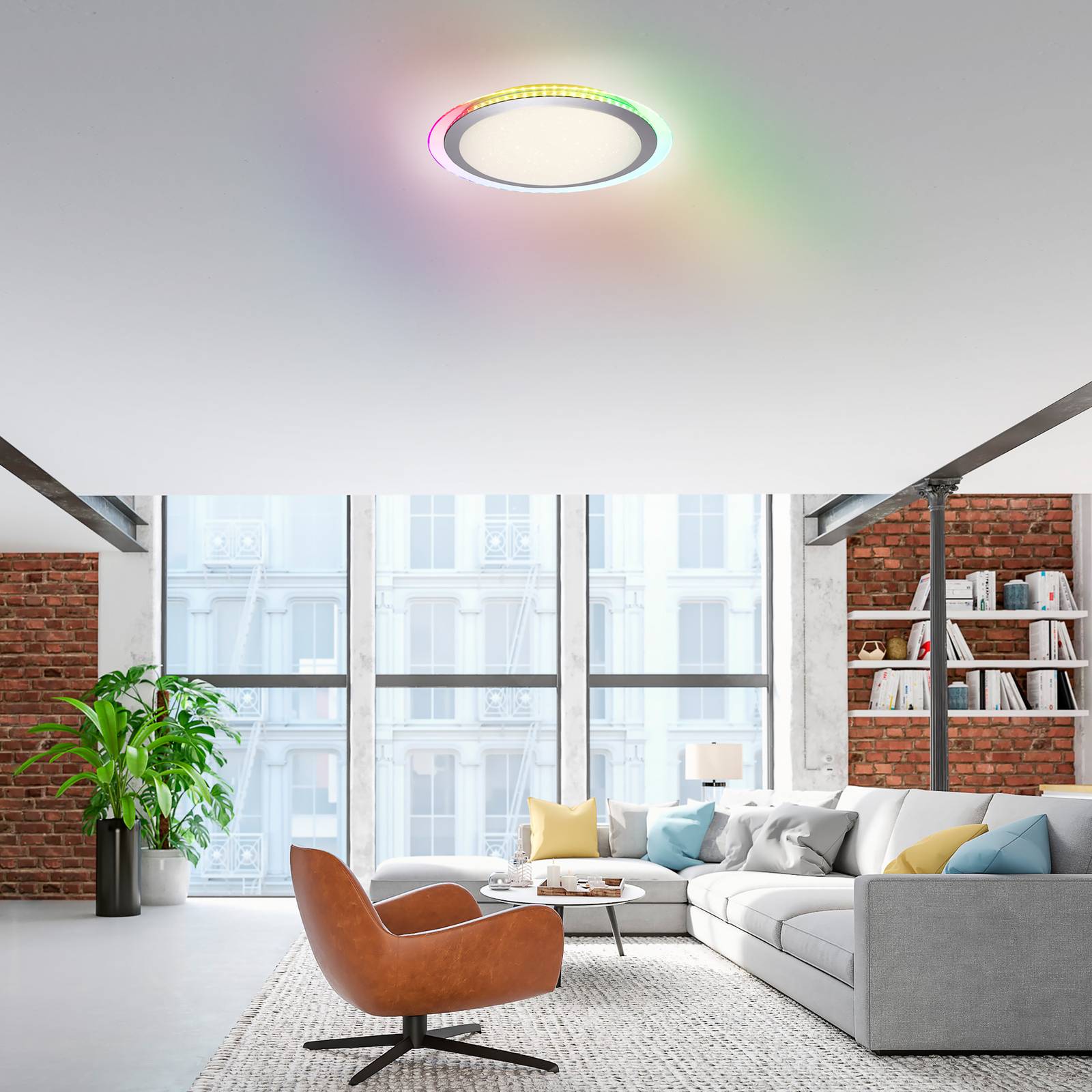 LED-Deckenleuchte Cyba Sterne CCT RGB-Sidelight LED-Deckenleuchte Cyba Sterne CCT RGB-Sidelight von JUST LIGHT.