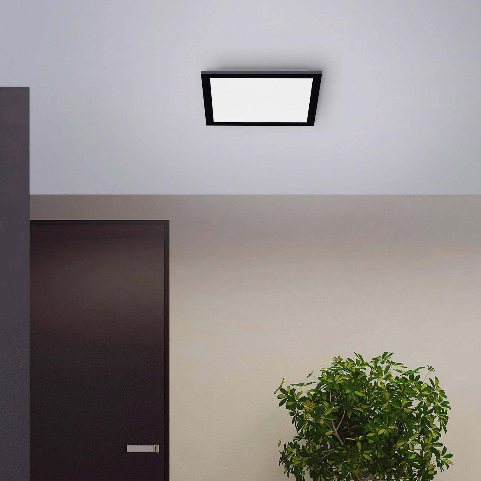 LED-Deckenleuchte Flat, CCT, schwarz, 29 x 29 cm von JUST LIGHT.