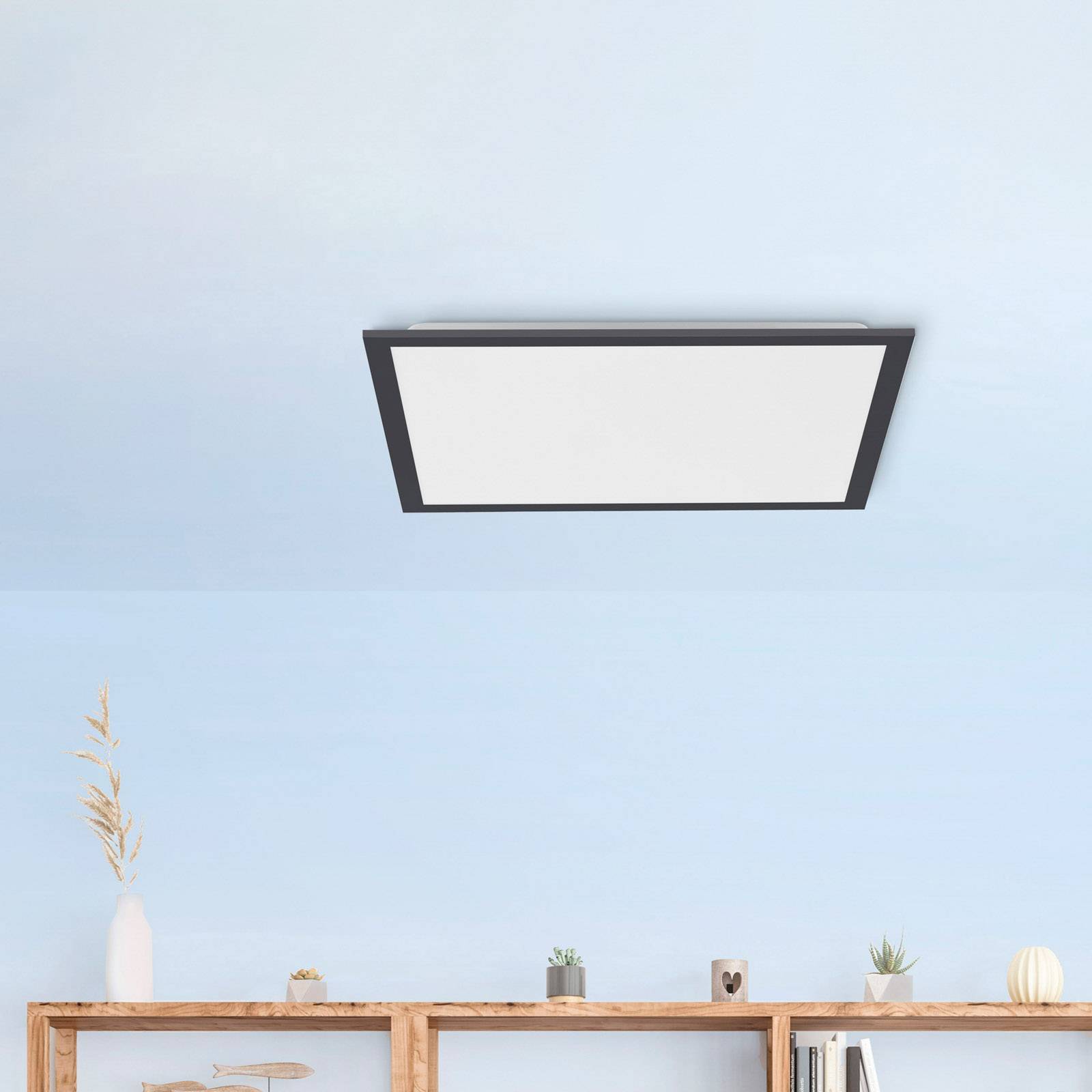 LED-Deckenleuchte Flat, CCT, schwarz, 45 x 45 cm von JUST LIGHT.