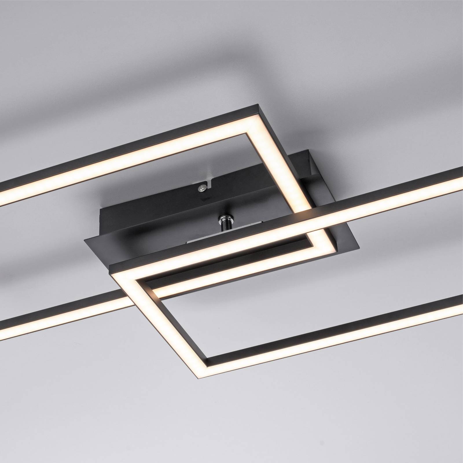 LED-Deckenleuchte Iven, dim, schwarz, 54x31cm LED-Deckenleuchte Iven, dim, schwarz, 54x31cm von JUST LIGHT.
