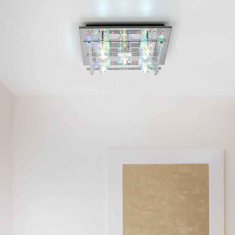 LED-Deckenleuchte Kemal 2.0, chrom mit RGB von JUST LIGHT. GmbH